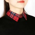 thumbnail image 4 of Kukuzhu Lady Half Shirt Blouse Collar Plaid Dickey Fake Collar False Collar Detachable Collar for Women, 4 of 5