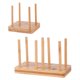 thumbnail image 4 of Dispensador de vasos desechables de 2 piezas, estante para vasos de papel de madera, estante para almacenamiento de vasos para uso doméstico, 4 of 7