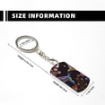 thumbnail image 4 of Goofa Humming Bird Printed Rectangular Metal Keychain Bag Charm Floral Charm for Purse Keys Metal Keyring Gift for Women Accessories, 4 of 7