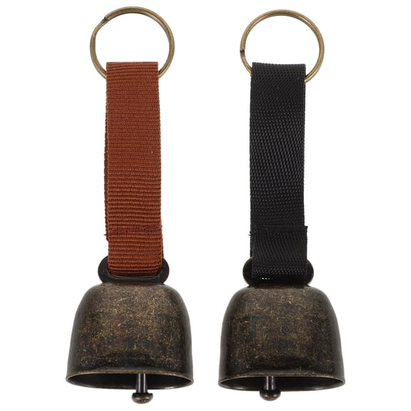 LEORX 2Pcs Lightweight Black Small Bell for Pet Collar with Clip for Outdoor Use