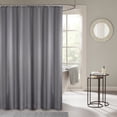 thumbnail image 5 of Cortinas de baño, cortina de baño minimalista moderna en gris y marrón, tela impermeable con 12 ganchos, cortina de ducha de poliéster grueso de 70 x 70 pulgadas, 5 of 5