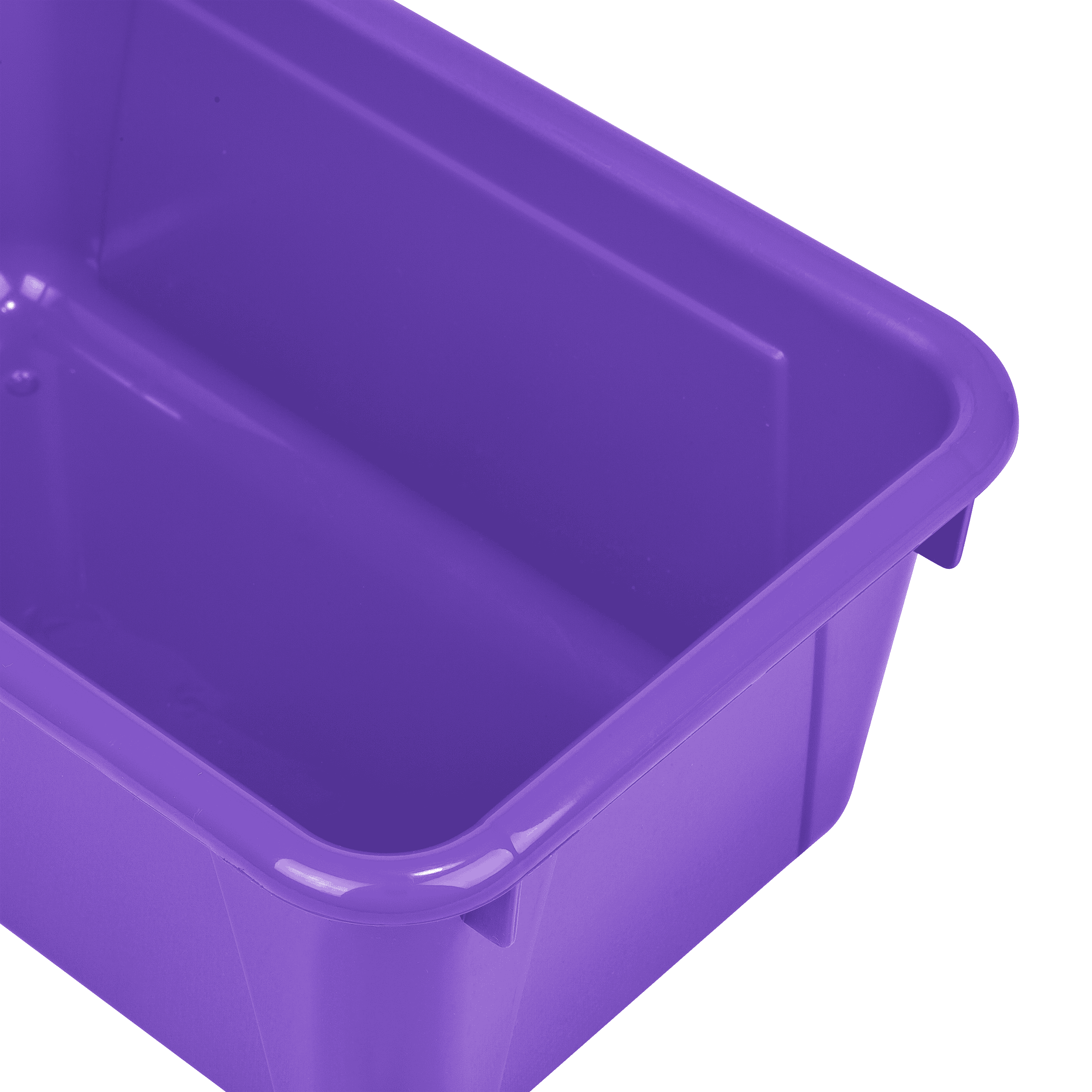 Storex Plastic Cubby Bin, Kids' Craft and Supply Storage, Purple, 5-Pack