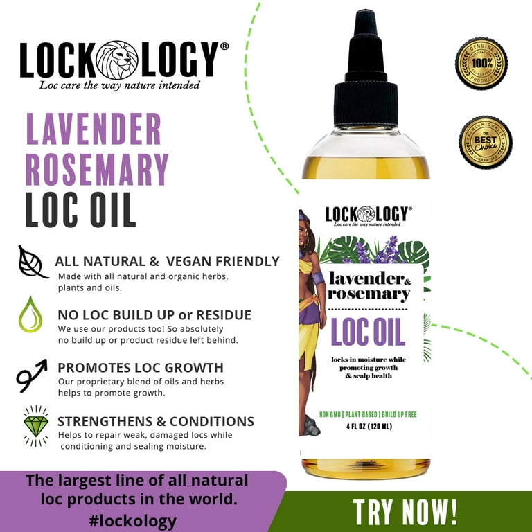 Lockology Lavender and Rosemary Loc Oil Moisturizer for Locs & Dreads, Hair Growth, Vegan Made - Walmart.com Lockology Lavender and Rosemary Loc Oil Moisturizer for Locs & Dreads, Hair Growth, Vegan Made - Walmart.com