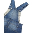 thumbnail image 4 of Kidscool Space Robe Salopette en Denim avec Rats et Fleurs Brodés pour Bébé Filles, Bleu, 3-4 Ans, 4 of 6