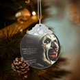 thumbnail image 2 of Terrifier Christmas Ornament Glass Round Pendant Christmas Hanging Decor Ornament Holiday Xmas Decorations Christmas Tree Ornaments Silver, 2 of 8
