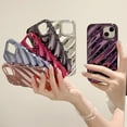 thumbnail image 3 of Cute Curly Wave Case for iPhone 13/iPhone 14 6.1 inches,Water Ripple Phone Case Slim Shockproof Satin Glossy Cover for Girls Women Silicone 3D Non-Slip Case-Hot Pink, 3 of 11