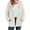 White, variant on Womens Fleece Jacket Fall Winter Oversized Lightweight Zip Up Hooded Fuzzy Casual Coats With Pockets Outerwear
