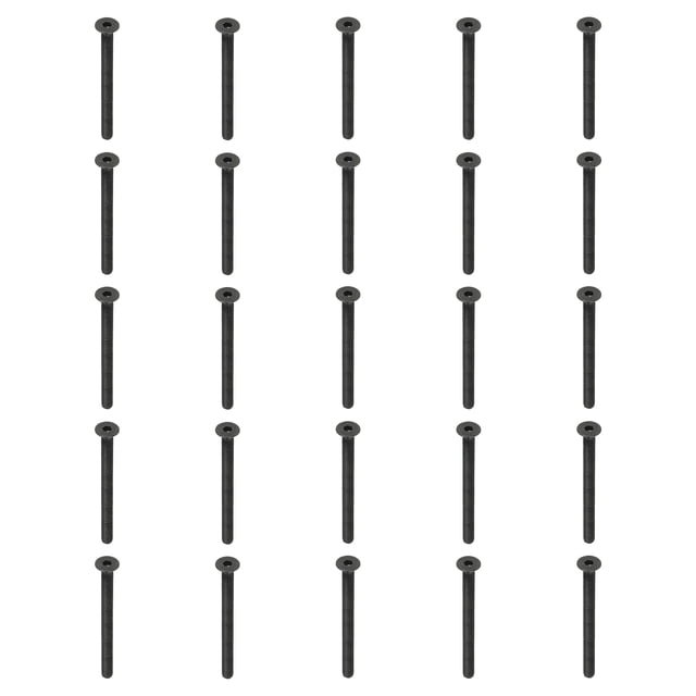 Uxcell 20 Pcs M6 x 60 mm Flat Countersunk Head Socket Cap Machine Screws Full Thread