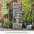 thumbnail image 2 of 44.5 Inches Modern Fountain 4 Tired Floor Standing Outdoor Fountain with Lights Pump for Garden Patio Backyard Porch Home Art Decor, 2 of 6