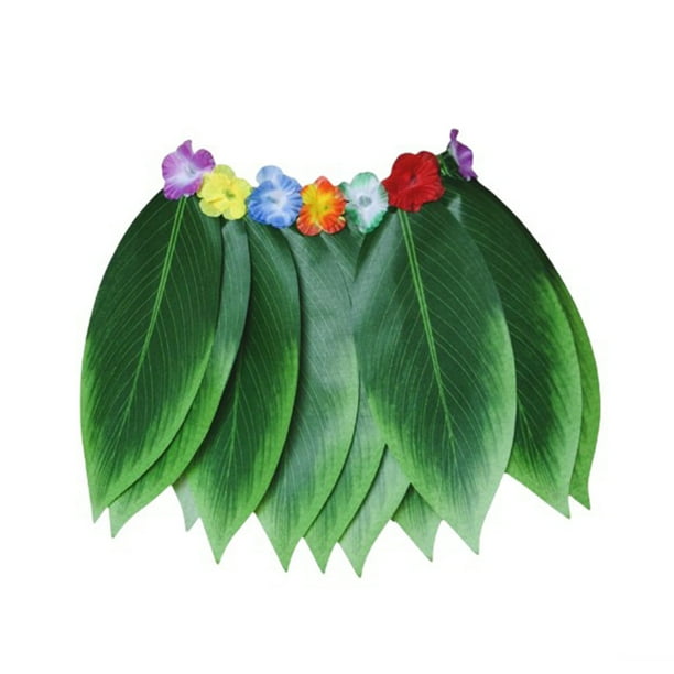 Sonducket de flores de hojas hawaianas, fiesta Bohemia Artificial, ropa de baile elástica hawaiana, vestido de Hula, disfraz de playa, Disfraces de disfraces árbol de flores (75 cm/30 pulgadas)