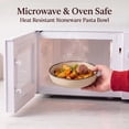 thumbnail image 4 of Onader Pasta Bowls Set of 4, 35oz Large Pasta Bowls for Serving, Wide Bowl Plates for Kitchen, Double Reactive Glaze, Microwave and Dishwasher Safe - Sandy Beige, 4 of 10