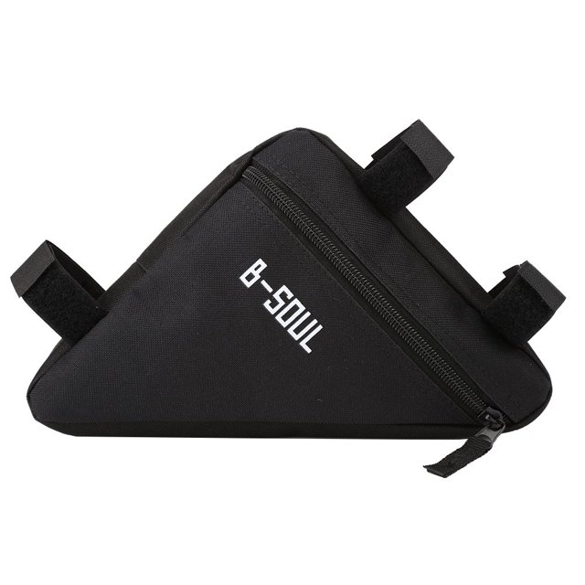 Dwawoo Triangle Frame Bag, Bicycle Bike Bag Quick Release Front Saddle Cycling Storage Frame Pouch (Black)