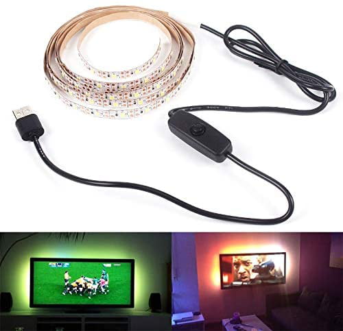 USB LED Strip lamp Flexible LED light Tape Ribbon 1M 2M 3M 4M 5M 