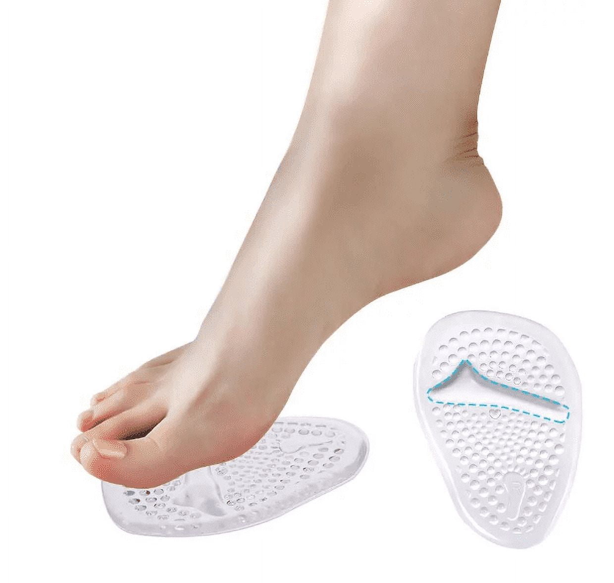 EECOO Gel Forefoot Pads 2 Pairs Anti-slip Shoe Pads Inserts Gel Forefoot Insoles for Women Ball of Foot Cushions