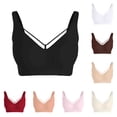 thumbnail image 5 of GEWSEY Wireless Bra for Women Seamless Full Coverage No Underwire Comfort Bralettes Everyday T-Shirt Bras (Black, 3XL), 5 of 7