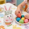 thumbnail image 4 of Easter Candy Bags, Bunny Drawstring, 26x14cm, Easter TreatBags, Holiday Goodie Bags, Spring Decor Pouch, Chocolate Wrapping, Party Favors, B, 4 of 5