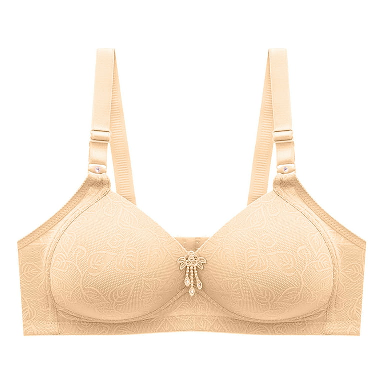 Women's Solid Color Wire Push Up Bra Set Adjustable for Small Bust and Side  Breast Control Worst Behavior, Beige, Small : : Clothing, Shoes &  Accessories