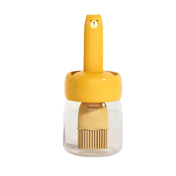 Cepillo para Botellas de Aceite para Barbacoa Al Aire Libre, Cepillo de Silicona para Cocina, Cepillo de Aceite para El Hogar, Cepillo de Barbacoa para Hornear de Grado Alimenticio Integrado para Uso