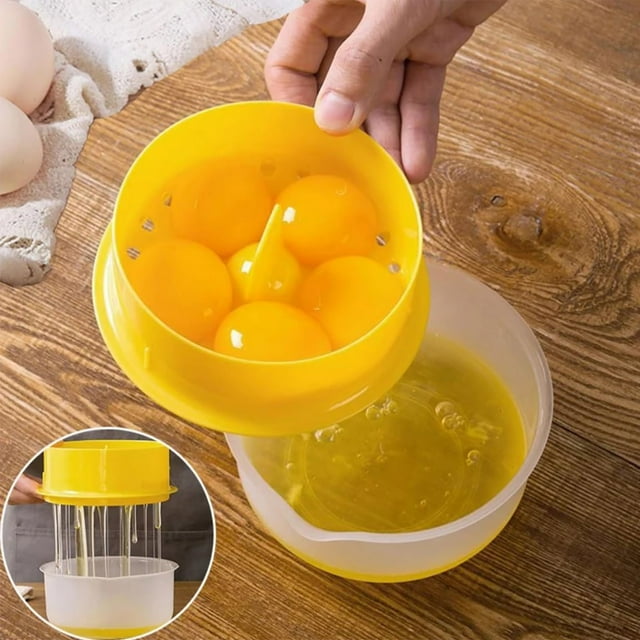 Contenants de Rangement Séparateur d'Oeufs pour la Cuisine – Séparateur de Blanc d'Oeuf et de Jaune avec Bol Filtrant Peut Tamiser 6 Oeufs Outil pour Pâtisserie Passoire et Facile – Catégorie de Produit et Titre Inclus