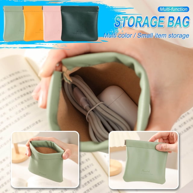Xihbxyly Bolsa de Cosméticos con Cierre Automático, Pequeña y Portátil, Organizador de Maquillaje Multifuncional, Soporte para Labial, Joyas, Auriculares, Accesorio de Viaje para Exteriores, Tamaño 8
