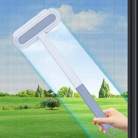 

Window Screen Cleaning Brush | Window Cleaner Brush and Squeege Mini | Pet Hair Remover | Window Mesh Screen Cleaner | Professional Window Squeegee Cleaning Tool Household