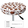 thumbnail image 4 of KLL Football Round Bar Chair Cushion Cover 12 inch ,Bar Stool Protector with Elastic, Soft Washable, 4 of 6