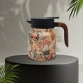 thumbnail image 5 of SIfdSeng Vintage Floral Pattern Tea 2025 New Tea Pot Tea Built in Infuser 27 Oz Stainless Steel Floral Pattern Tea Pot Tea with Infuser Long Insulation, 5 of 5