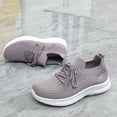 thumbnail image 4 of XIMIN Women's Walking Casual Athletic Slip on Shoes Lightweight Lace-up Tennis Fashion Sneakers Sports Workout Gym Shoes for Running Outdoor Gym Workout, 4 of 8