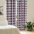 thumbnail image 3 of Ambesonne Floral 4-Panel Curtains, Botanical Garden Flora Scene, 56"x63", Fuchsia and White, 3 of 4