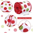 thumbnail image 2 of 2 Rolls Wired Ribbon Christmas Tree Burlap Ribbon Green Red Glitter Polka Dot Sparkly Christmas Tree Decoration DIY Bows Wreath 2.5 Inch X 6 Yard Per Roll, 2 of 6