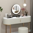 thumbnail image 5 of Kepooman Vanity Makeup Mirror,16 Inch Round Makeup Vanity Mirror with 3 Color Dimmable LED Lighting-Black, 5 of 10