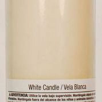 Prayer Candle Clear Glass White Wax