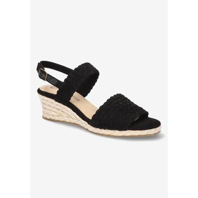 Bella Vita Women's Mariella Sandal, Black Suede, 7.5 Wide