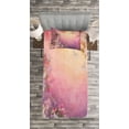 thumbnail image 3 of Ambesonne Art Quilted Bedspread Set 2 Pcs, Enchanted Blossom Petals, Twin Size, Pale Pink Peach, 3 of 3