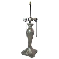 Tulip Metal Lamp Base, Dark Bronze Finish with Gold Highlights, Nicely Weighted 20.5" Tall