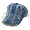 thumbnail image 3 of Fewfanhot Unisex Vintage Washed Distressed Baseball Cap, Fashion Sun Hat with Faded-Look for Casual Outdoor Style, 3 of 3