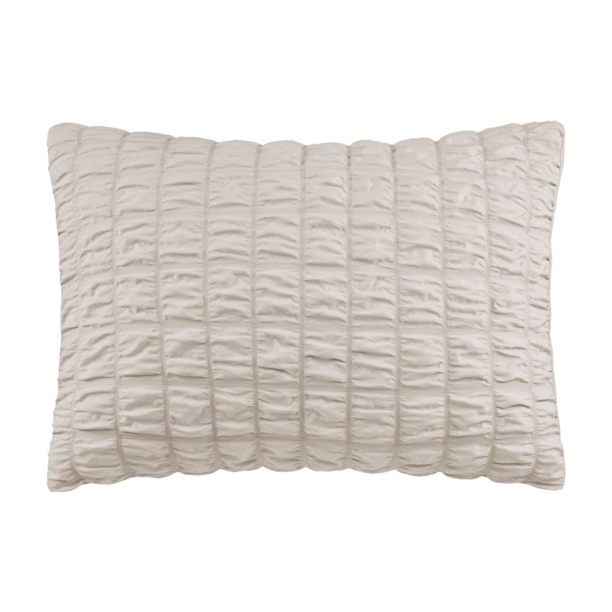 Mainstays 2-Piece Seersucker Comforter Set, Stone, Twin/TXL, All Ages, Unisex