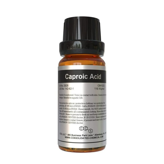 Caproic Acid (Hexanoic Acid) | Premium Food Grade Quality - 30mL (1 Fl Oz)