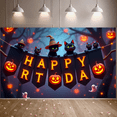 thumbnail image 5 of Halloween Theme Banner Decorative Creative Polyester Material for Birthday Party Holiday Event Indoor Decoration, 5 of 9
