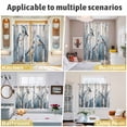 thumbnail image 6 of Spring Birds Kitchen Curtains 63 Inch Length, Grey Forest Tree Branch Oil Painting Grommet Top Bedroom Living Room Curtains, Light Filtering Cafe Curtain Drapes 2 Panels Set 104''x63'', 6 of 9