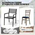 thumbnail image 2 of Crestlive Products Outdoor 2PCS Dining Chairs Aluminum Restaurant Chair with Arm, Gray, 2 of 6
