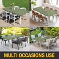 thumbnail image 5 of Sage Green Floral Table Cloths for 8 Foot Rectangle Tables, Spring Flowers Patio Waterproof Elastic Fitted Tablecloths, Washable Rectangular Table Cover for Camping, 5 of 8