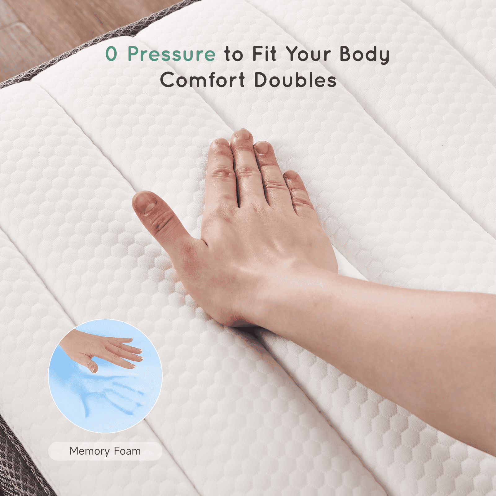 10" Hybrid Mattress,Z-HOM King Size Mattresses in a Box Medium Firm Cool Comfort Pocket Spring