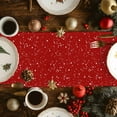 thumbnail image 3 of Burlap Table Runner 36 Inches Long,Christmas Tree Farmhouse Gnomes Non-Slip Kitchen Table Runners for Dining Room Everyday Use Party Table Decorations Red White Green, 3 of 9