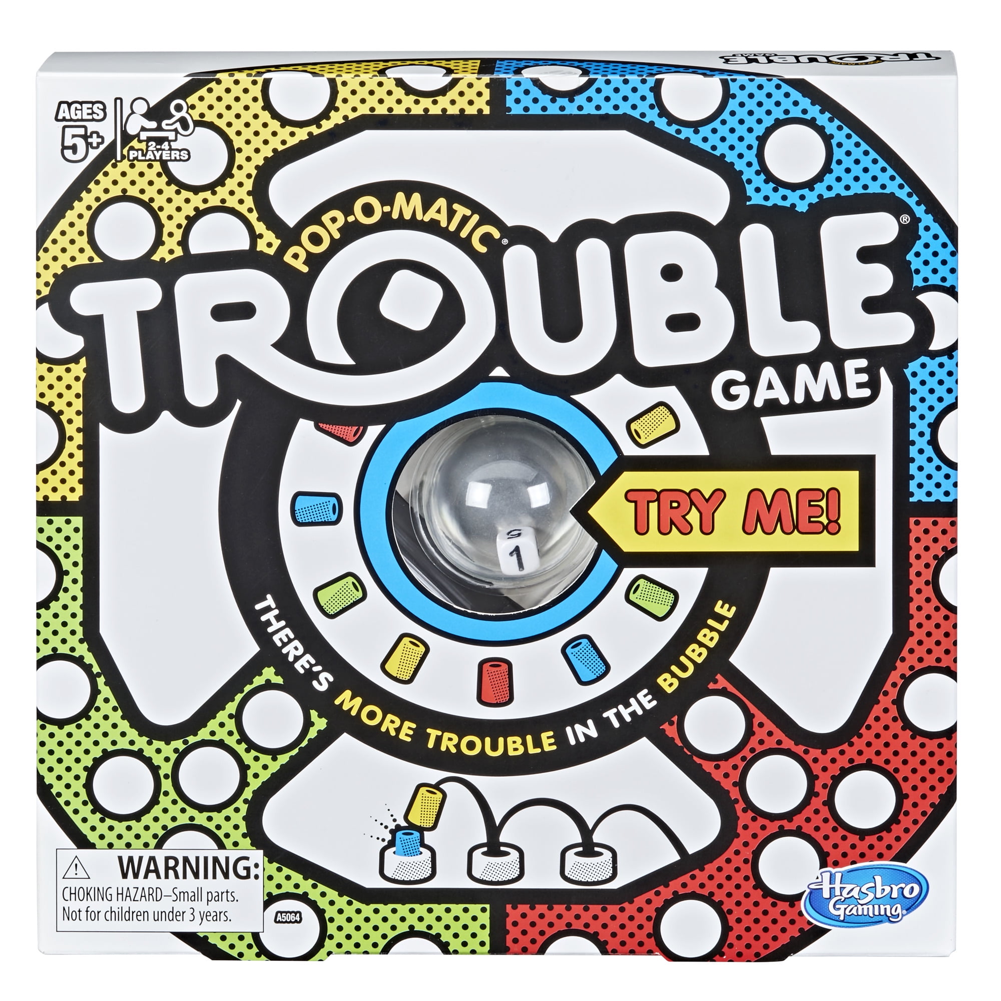 Trouble Game, Pop-O-Matic, Kids & Family Party Board Game with 16 Pegs