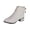 Beige, variant on Round Toe Zipper Chunky Low Heel Ankle Boots for Women Solid Color Casual Comfortable Short Booties with Side Zipper