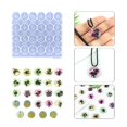 thumbnail image 3 of Molde de silicona para llavero de planta de flores con agujero, colgante hecho a mano, 3 of 5