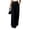 Black, variant on Women's Lounge Pants Elastic High Waisted Wide Leg Full Length Pant Button Decorated Color Blocking Baggy Casual Stretchy Pants with Pockets Black S