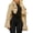 Khaki, variant on Women'S Cropped PU Leather Jacket with Fur Lining and Shearing Moto Texture Brown M