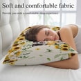 thumbnail image 5 of Spring Dog Throw Pillow Covers, Sunflower Daisy Botanical Rustic Soft Breathable Pillow Cases with Invisible Zipper for Sleeping, King Size Pillowcases for Couch Bed Sofa Chair 20x36 Inches, 5 of 9